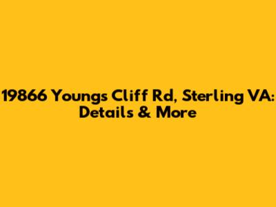 19866 Youngs Cliff Rd, Sterling VA: Details & More