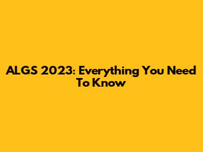 ALGS 2023: Everything You Need To Know