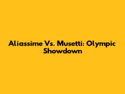 Aliassime Vs. Musetti: Olympic Showdown