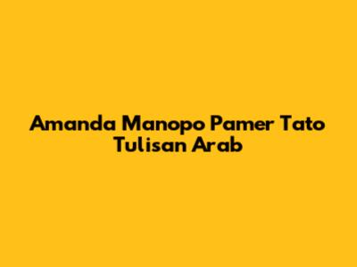 Amanda Manopo Pamer Tato Tulisan Arab