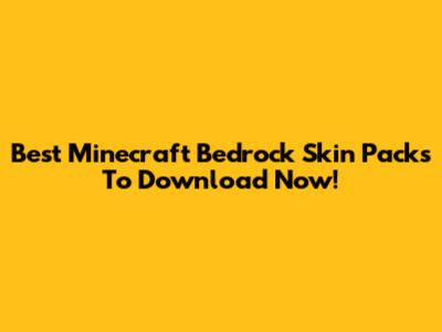 Best Minecraft Bedrock Skin Packs To Download Now!