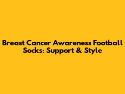 Breast Cancer Awareness Football Socks: Support & Style