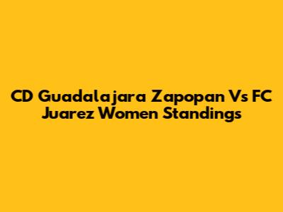 CD Guadalajara Zapopan Vs FC Juarez Women Standings