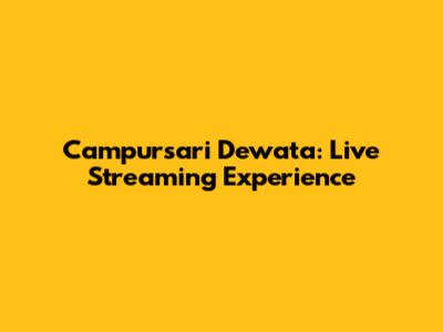 Campursari Dewata: Live Streaming Experience