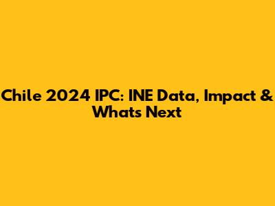 Chile 2024 IPC: INE Data, Impact & What's Next