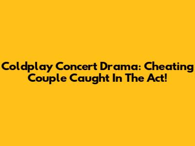 Coldplay Concert Drama: Cheating Couple Caught In The Act!