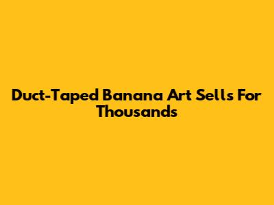 Duct-Taped Banana Art Sells For Thousands