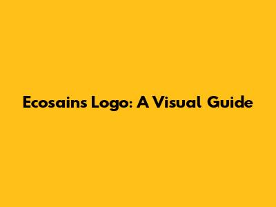 Ecosains Logo: A Visual Guide