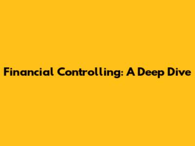 Financial Controlling: A Deep Dive