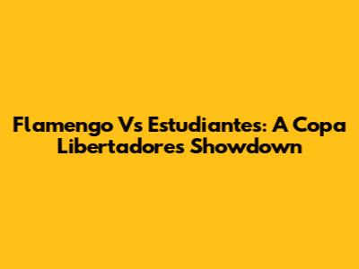 Flamengo Vs Estudiantes: A Copa Libertadores Showdown