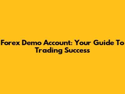 Forex Demo Account: Your Guide To Trading Success