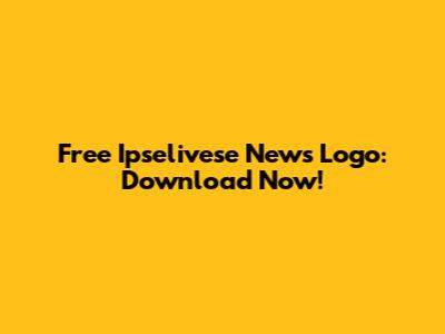 Free Ipselivese News Logo: Download Now!