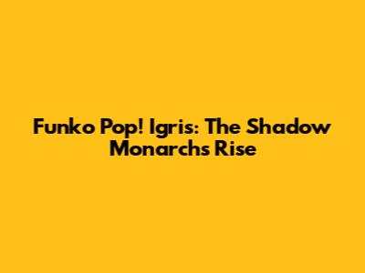 Funko Pop! Igris: The Shadow Monarch's Rise