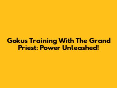 Goku's Training With The Grand Priest: Power Unleashed!