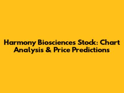 Harmony Biosciences Stock: Chart Analysis & Price Predictions