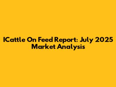 ICattle On Feed Report: July 2025 Market Analysis
