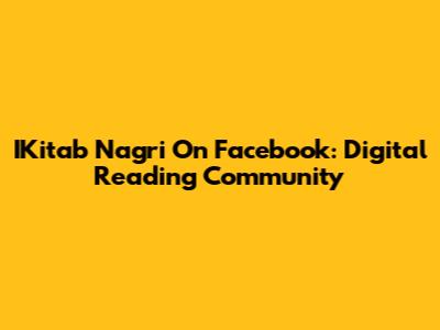 IKitab Nagri On Facebook: Digital Reading Community