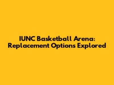 IUNC Basketball Arena: Replacement Options Explored