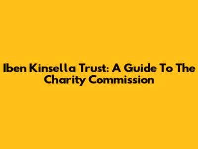 Iben Kinsella Trust: A Guide To The Charity Commission