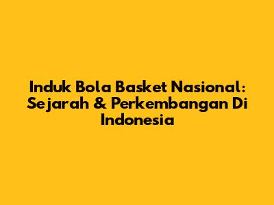 Induk Bola Basket Nasional: Sejarah & Perkembangan Di Indonesia