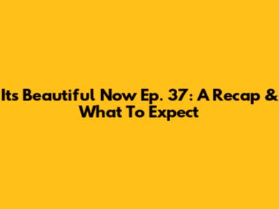 It's Beautiful Now Ep. 37: A Recap & What To Expect