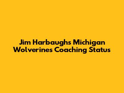 Jim Harbaugh's Michigan Wolverines Coaching Status