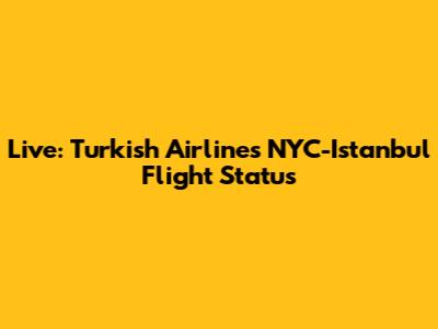 Live: Turkish Airlines NYC-Istanbul Flight Status