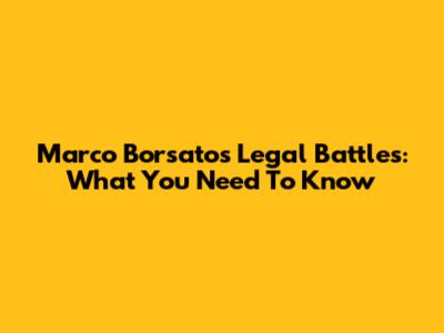 Marco Borsato's Legal Battles: What You Need To Know