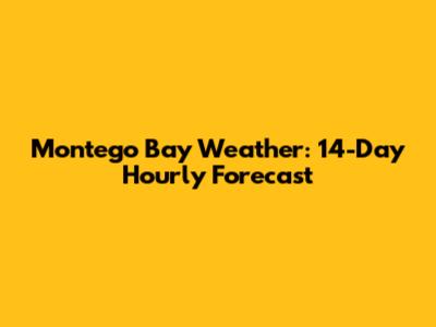 Montego Bay Weather: 14-Day Hourly Forecast