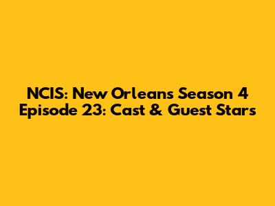 NCIS: New Orleans Season 4 Episode 23: Cast & Guest Stars