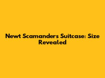 Newt Scamander's Suitcase: Size Revealed