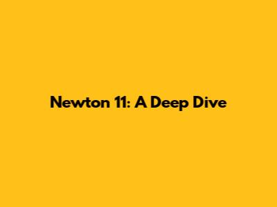 Newton 11: A Deep Dive