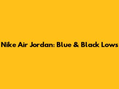 Nike Air Jordan: Blue & Black Lows