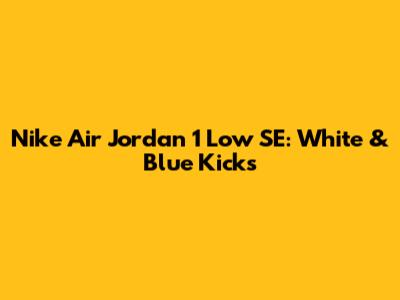 Nike Air Jordan 1 Low SE: White & Blue Kicks