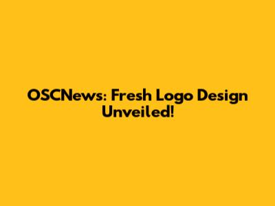 OSCNews: Fresh Logo Design Unveiled!