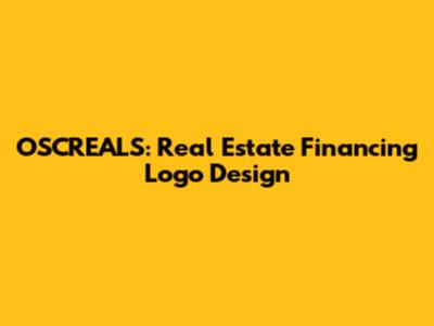 OSCREALS: Real Estate Financing Logo Design