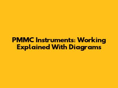 PMMC Instruments: Working Explained With Diagrams