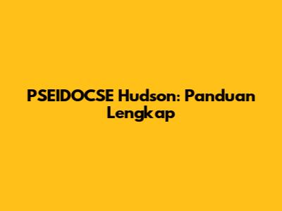 PSEIDOCSE Hudson: Panduan Lengkap