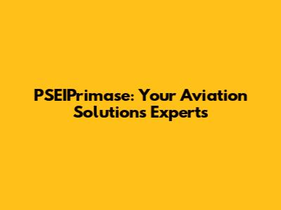 PSEIPrimase: Your Aviation Solutions Experts