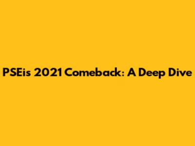 PSEi's 2021 Comeback: A Deep Dive