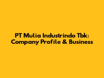 PT Mulia Industrindo Tbk: Company Profile & Business