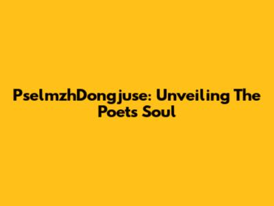PselmzhDongjuse: Unveiling The Poet's Soul