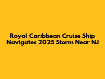 Royal Caribbean Cruise Ship Navigates 2025 Storm Near NJ