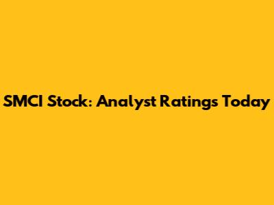 SMCI Stock: Analyst Ratings Today