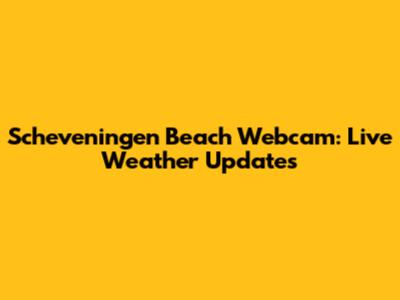 Scheveningen Beach Webcam: Live Weather Updates