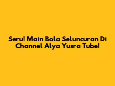 Seru! Main Bola Seluncuran Di Channel Alya Yusra Tube!