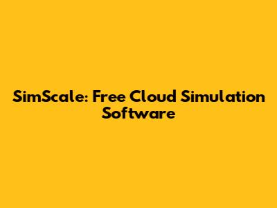 SimScale: Free Cloud Simulation Software