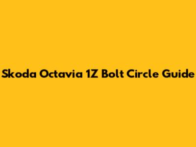 Skoda Octavia 1Z Bolt Circle Guide