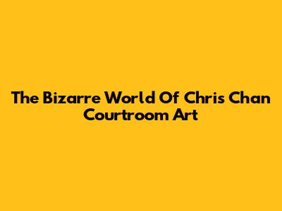 The Bizarre World Of Chris Chan Courtroom Art