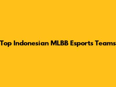 Top Indonesian MLBB Esports Teams